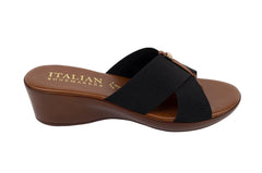 Italian Shoemakers Kalani - Elastic Crisscross Strap Sandal