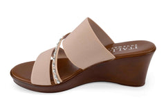 Marcia - Elastic Wedge Sandal - Italian Shoemakers