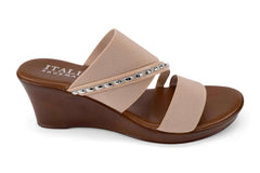 Marcia - Elastic Wedge Sandal - Italian Shoemakers