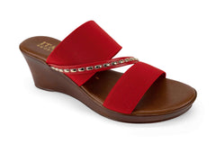 Marcia - Elastic Wedge Sandal - Italian Shoemakers